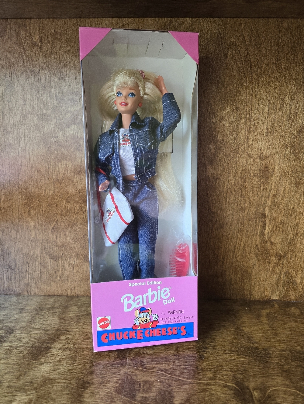 Vintage 1995 Mattel Chuck E. Cheese's Barbie Doll Blonde #14615 NIB NRFB